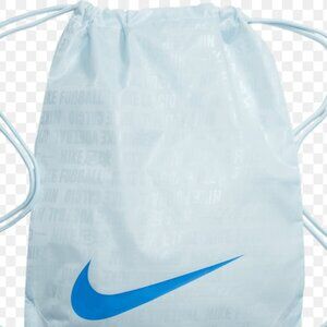 Nike Translucent White Bag with Blue Swoosh